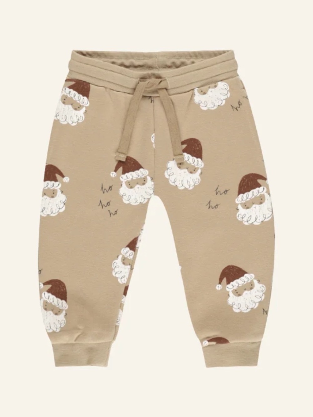 Rylee + Cru Santa Ho Ho Ho Fleece Jogger Sweatpants 12-18M